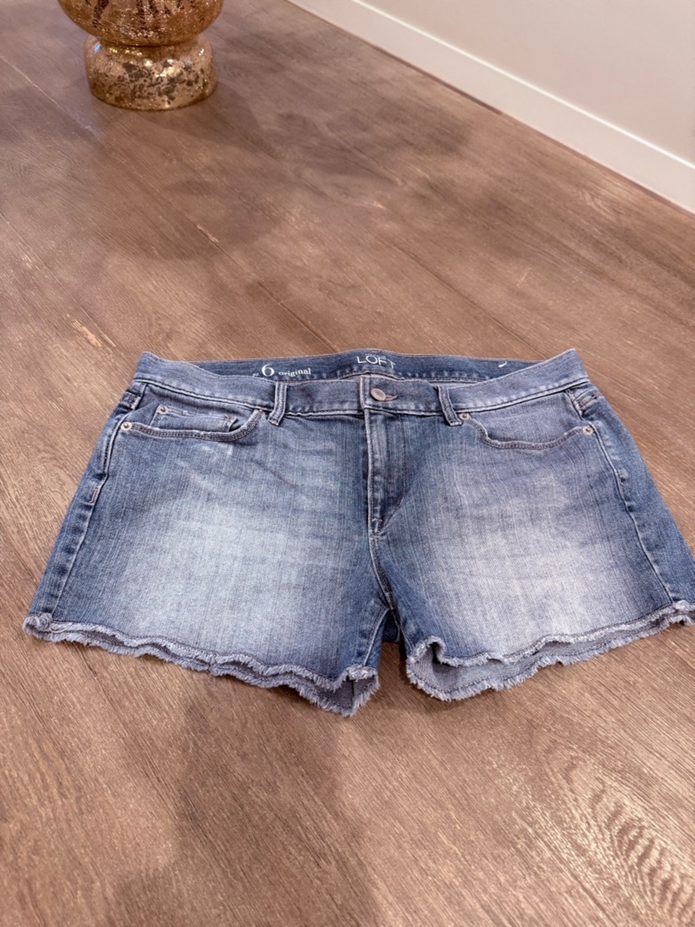 LOFT Women's Denim Jean Cutoff Shorts - Light Blue